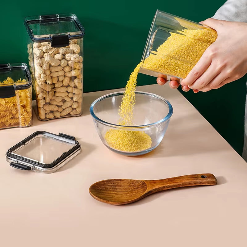 Clear Food Storage Container with Lid - Perfect for Kitchen and Pantry Organization