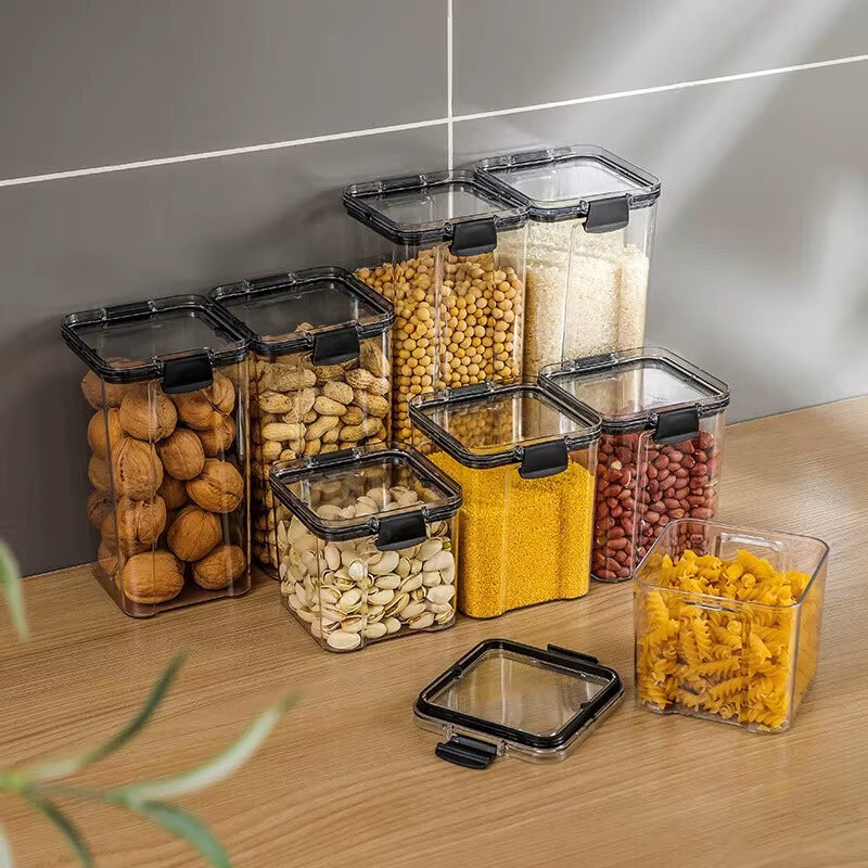 Clear Food Storage Container with Lid - Perfect for Kitchen and Pantry Organization