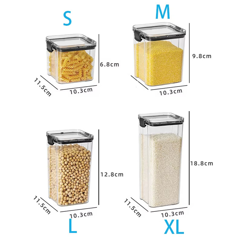 Clear Food Storage Container with Lid - Perfect for Kitchen and Pantry Organization