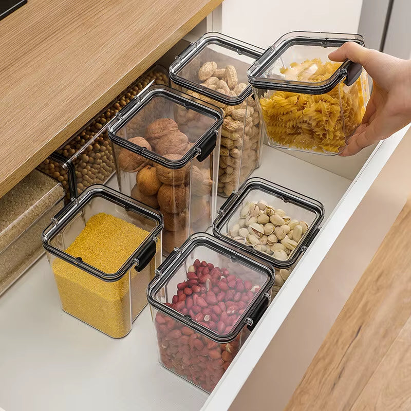 Clear Food Storage Container with Lid - Perfect for Kitchen and Pantry Organization